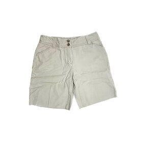 Rafaella 9" Inseam Cut Raw Hem  Women's size 10 Beige Tan Chino Shorts